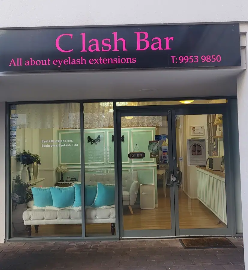 C Lash Bar shopfront on Waters Rd